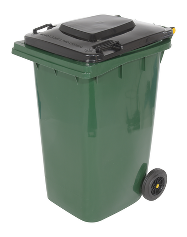 High Density Polyethylene 64 Gallon Trash Can Green